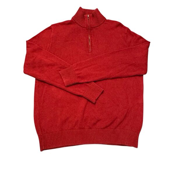 Gap Men’s XL Red Half Zip Sweater Pullover Classic Heritage 100% Durable Cotton - Picture 2 of 12